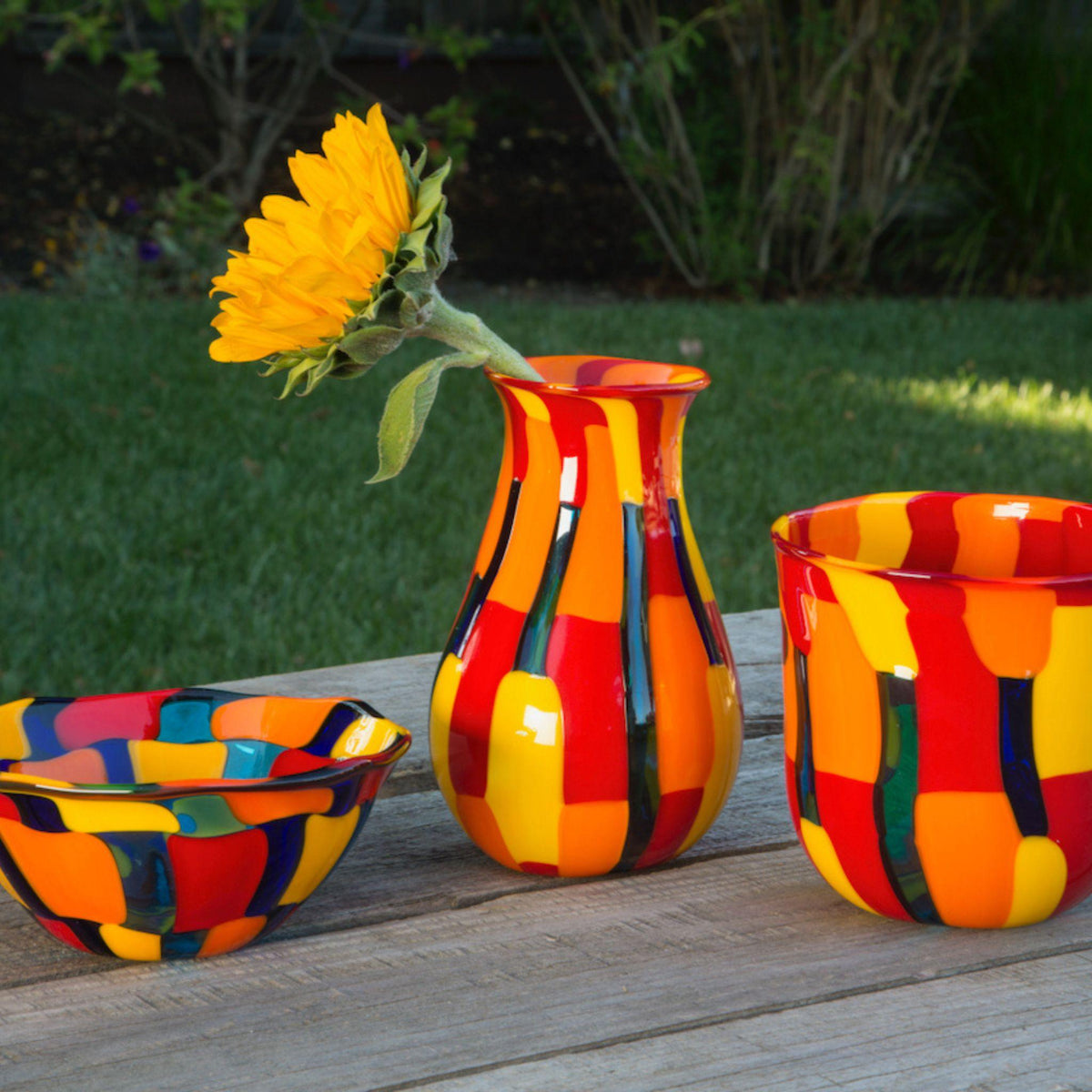 Pazzia Vase, Murano Glass, Bowl Shape, Made in Italy at MyItalianDecor