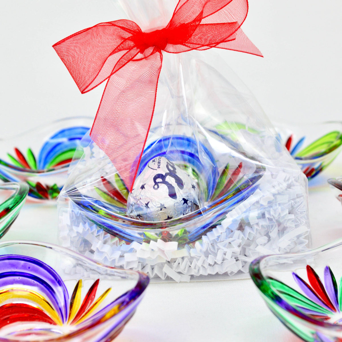 Rainbow Colored Glass Dishes, Assorted Colors, Hand-painted &amp; made in Italy - My Italian Decor