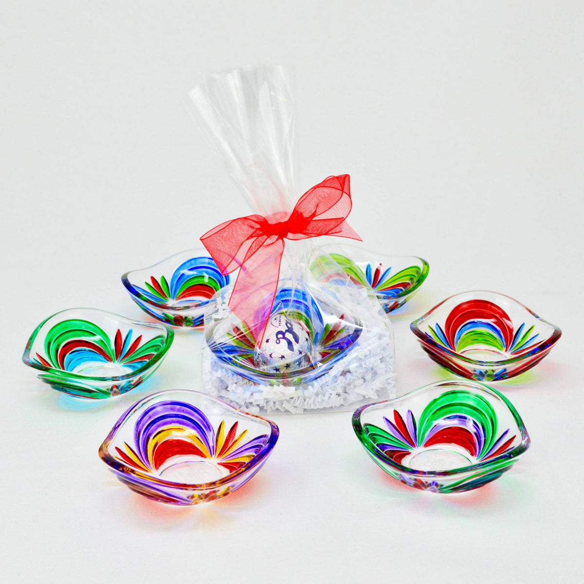Rainbow Colored Glass Dishes, Assorted Colors, Hand-painted &amp; made in Italy - My Italian Decor