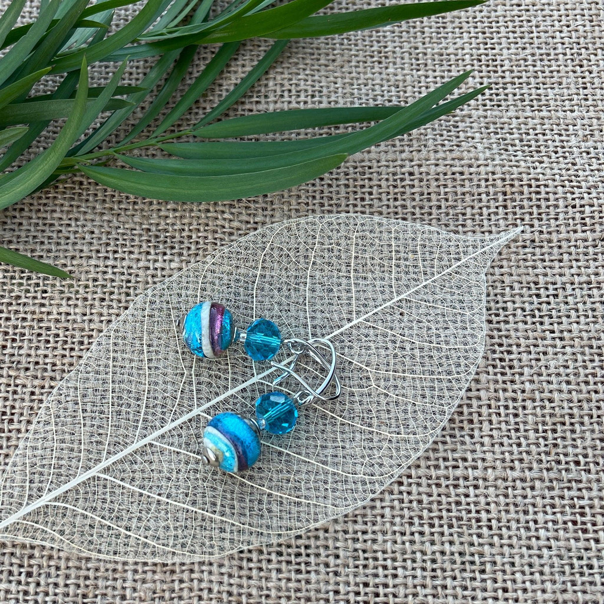 Rialto Murano Glass Bead Earrings, Made in Italy, Choice of Color - MyItalianDecor