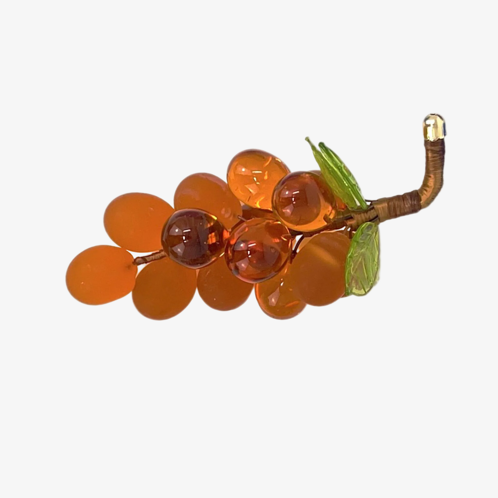 Small Murano glass grape cluster in multiple colors, artificial floral decor in a Yalos bowl, made in Italy by MyItalianDecor.