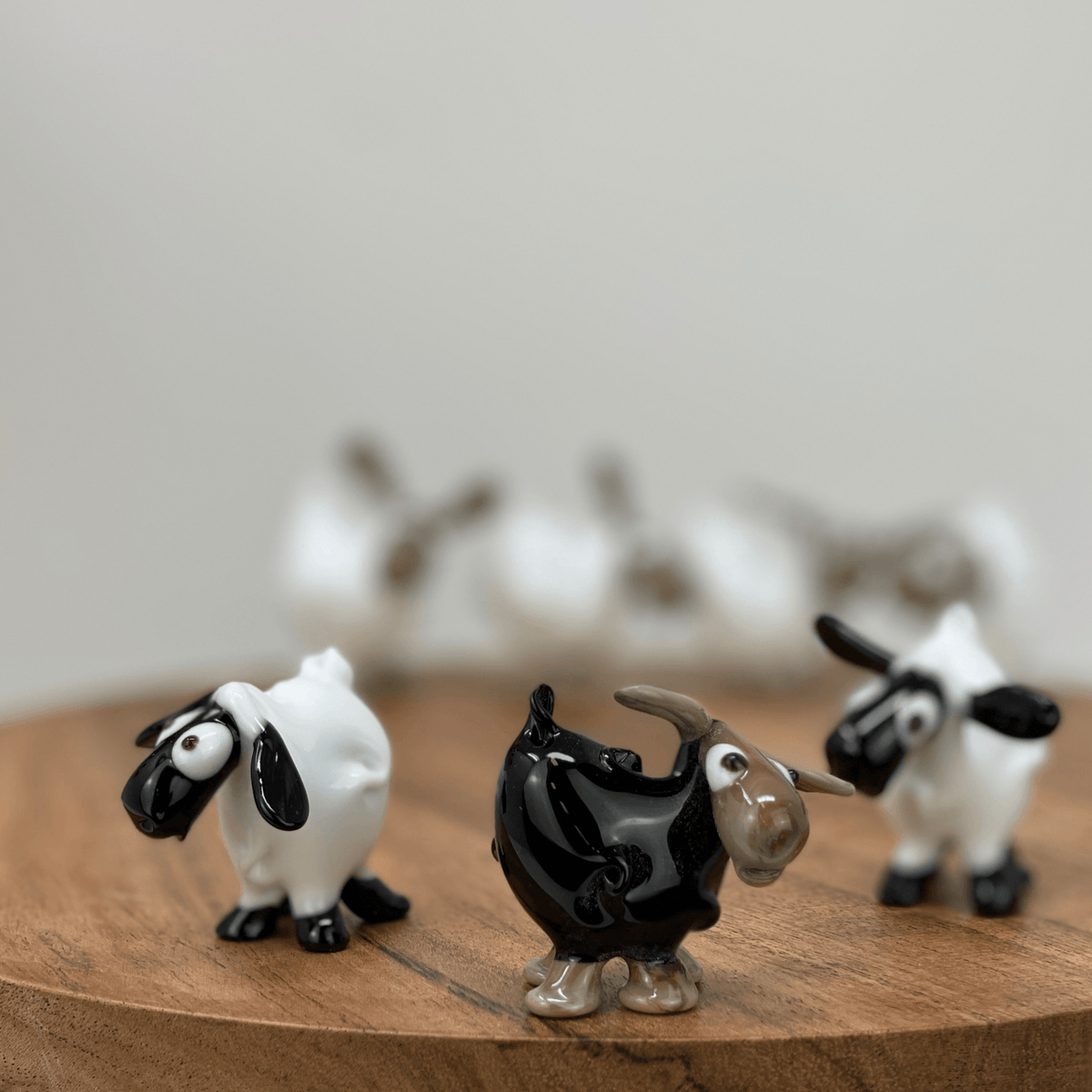 Murano Glass Sheep, Glass Sculpture, Figurines, Set of 3, Made in Italy at MyItalianDecor
