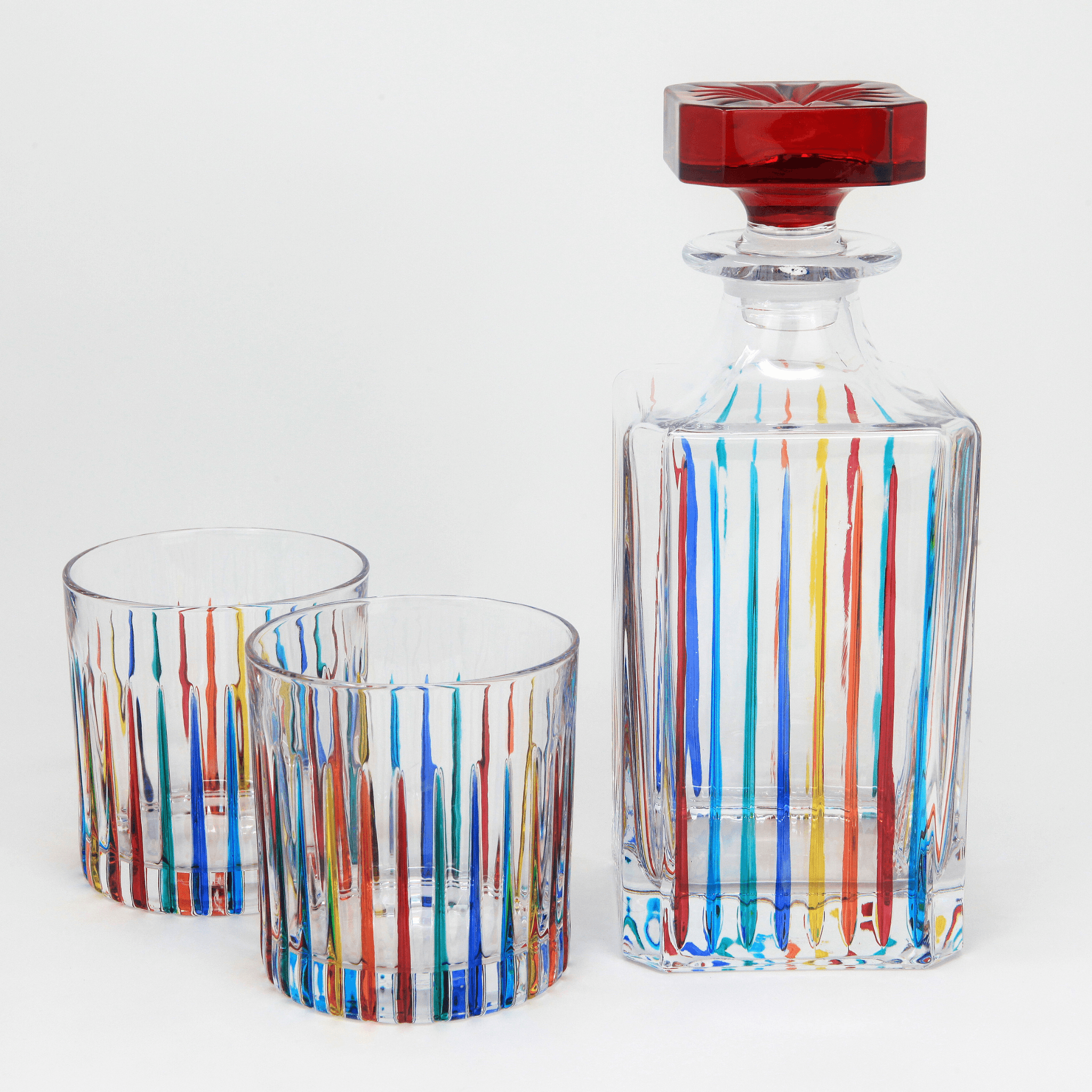 Timeless Decanter, Hand Painted Crystal, Made in Italy at MyItalianDecor