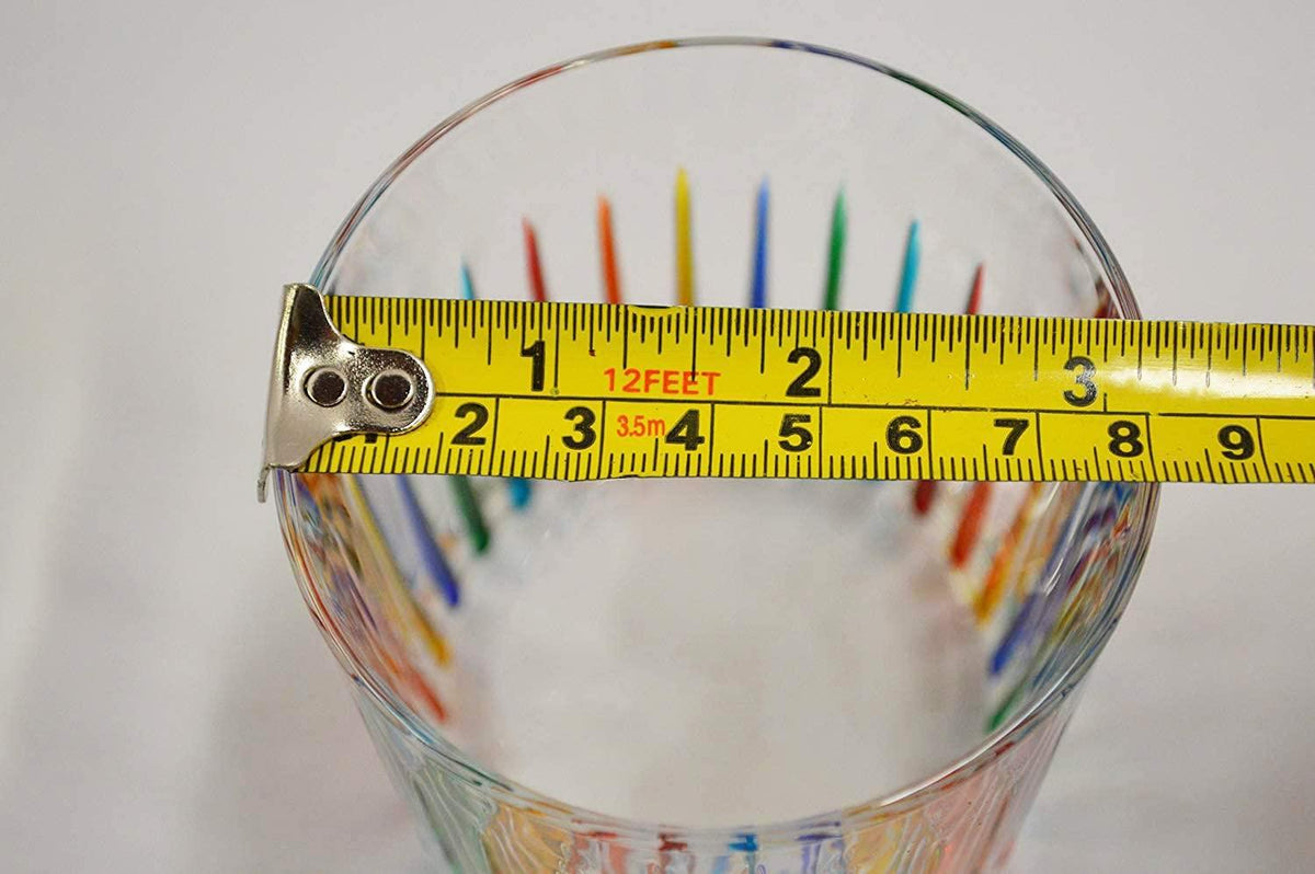 Timeless Short Drink Glasses, Hand-Painted Italian Crystal, Set of 2 - MyItalianDecor
