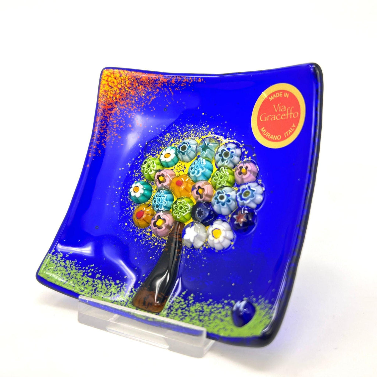 Tree of Life Dish, Small, 3.25&quot;,  Murano Glass at MyItalianDecor