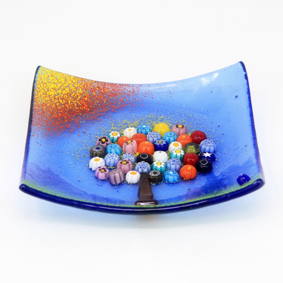 Tree of Life Dish, Small, 3.25&quot;,  Murano Glass - MyItalianDecor