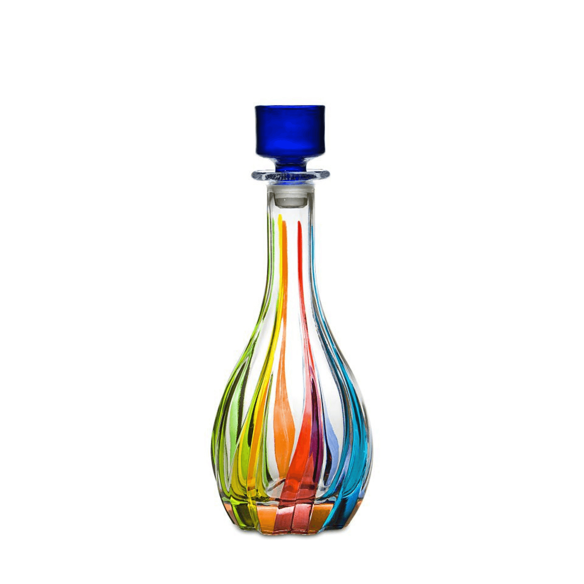 Trix Round Decanter, Hand Painted Crystal, Made in Italy at MyItalianDecor