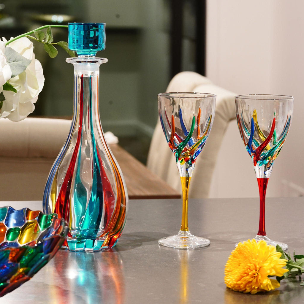 Trix Multi Color Italian Crystal Glassware – Portico Shop