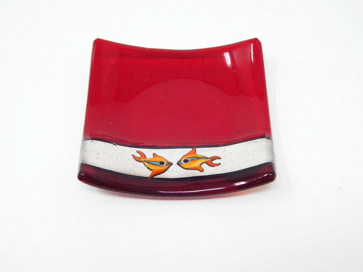 Small Murano Glass Dish with Fish Decoration, Comes Individually - MyItalianDecor